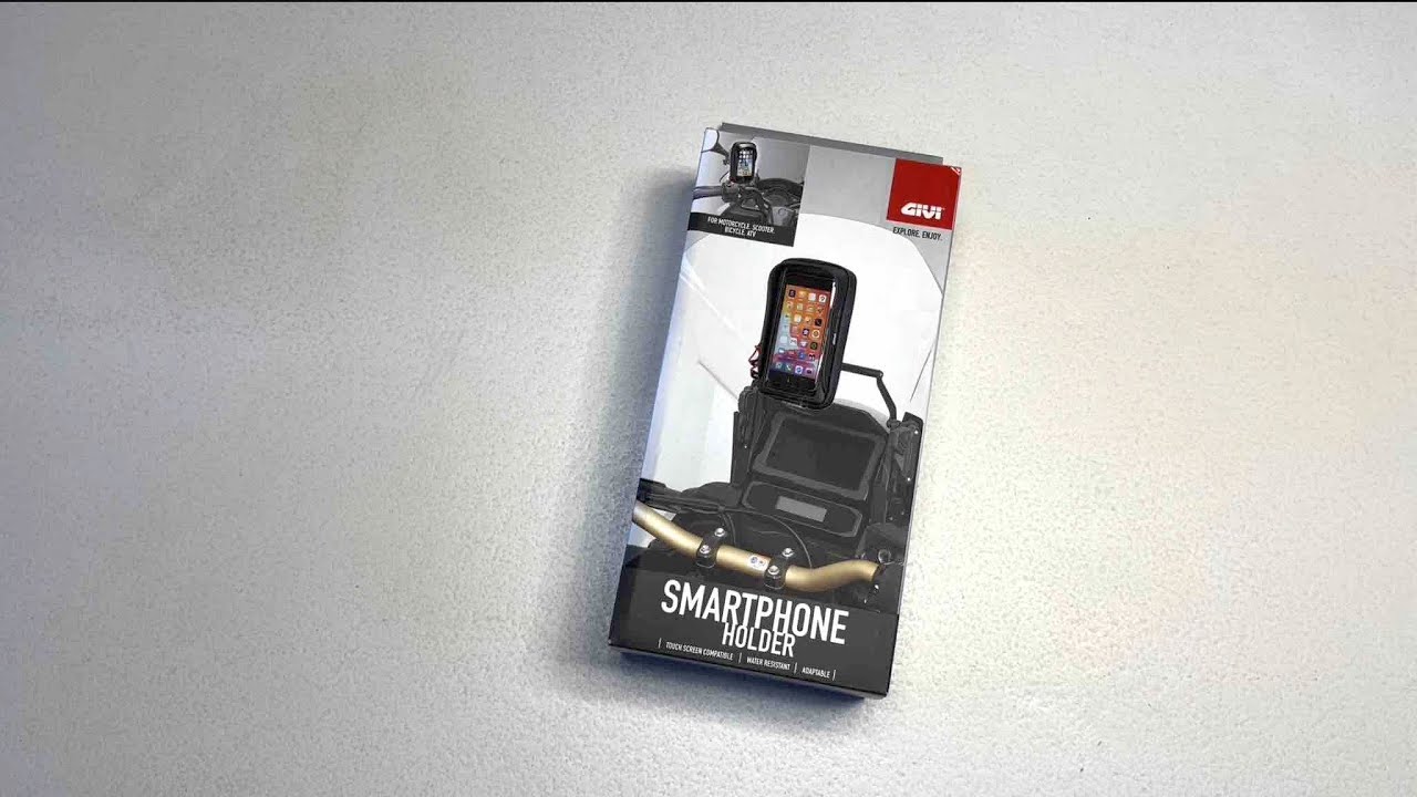 Givi S958B Motorcycle Smartphone Holder Unboxing