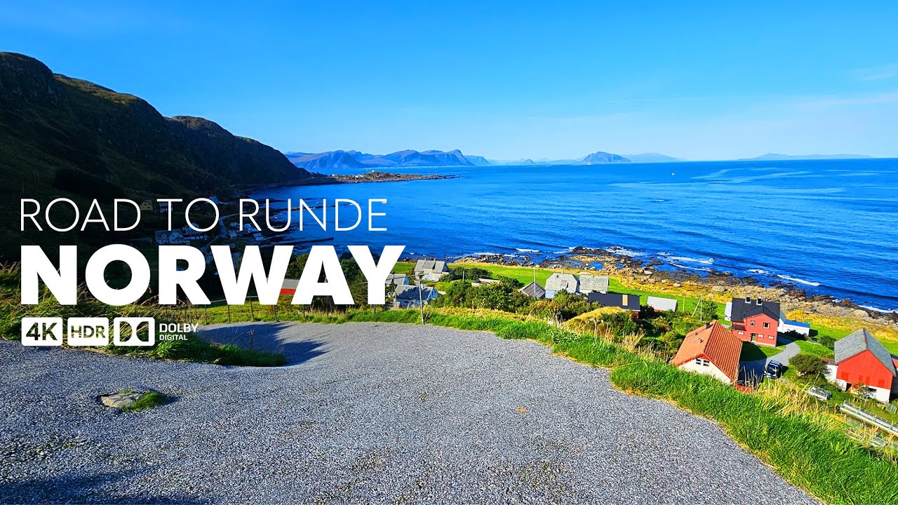 4K Scenic Drive - Relaxing Along the Fjords of Western Norway to the Beautiful Island of Runde
