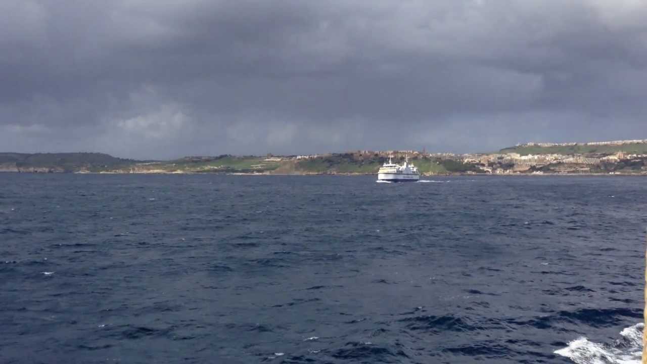 Gozo channel in rough sea.