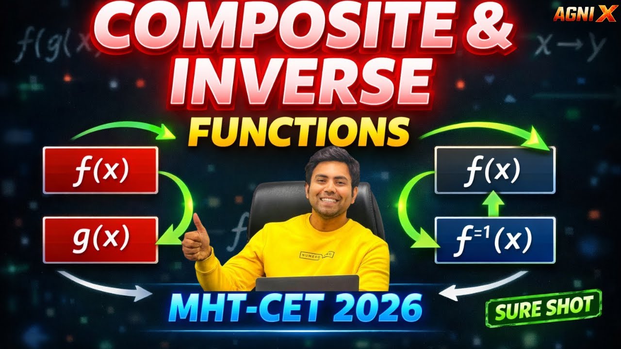 Composite & Inverse Functions 🔥 | MHT-CET 2026 LIVE @ 7:30 PM