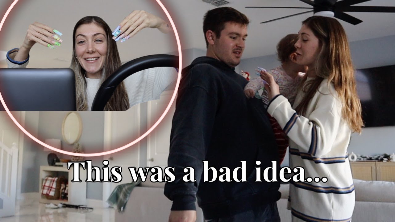 Getting My Husbands Reaction To My XXL Nails | Vlogmas Day 5