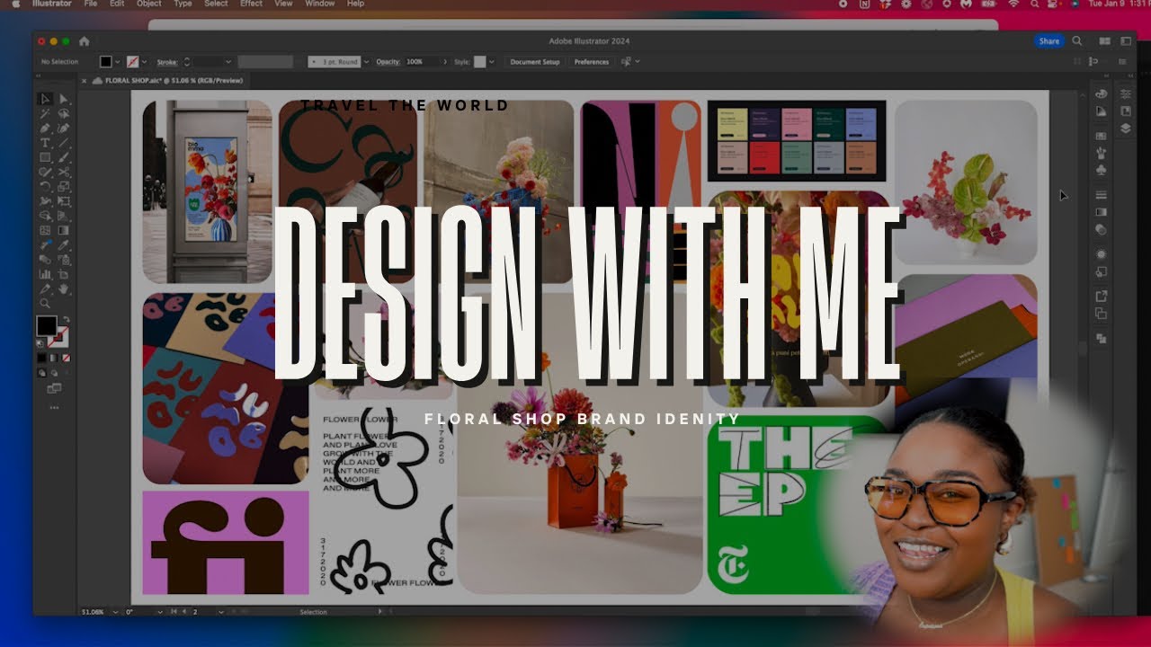 Brand Identity Design For a Floral Shop | Design With Me