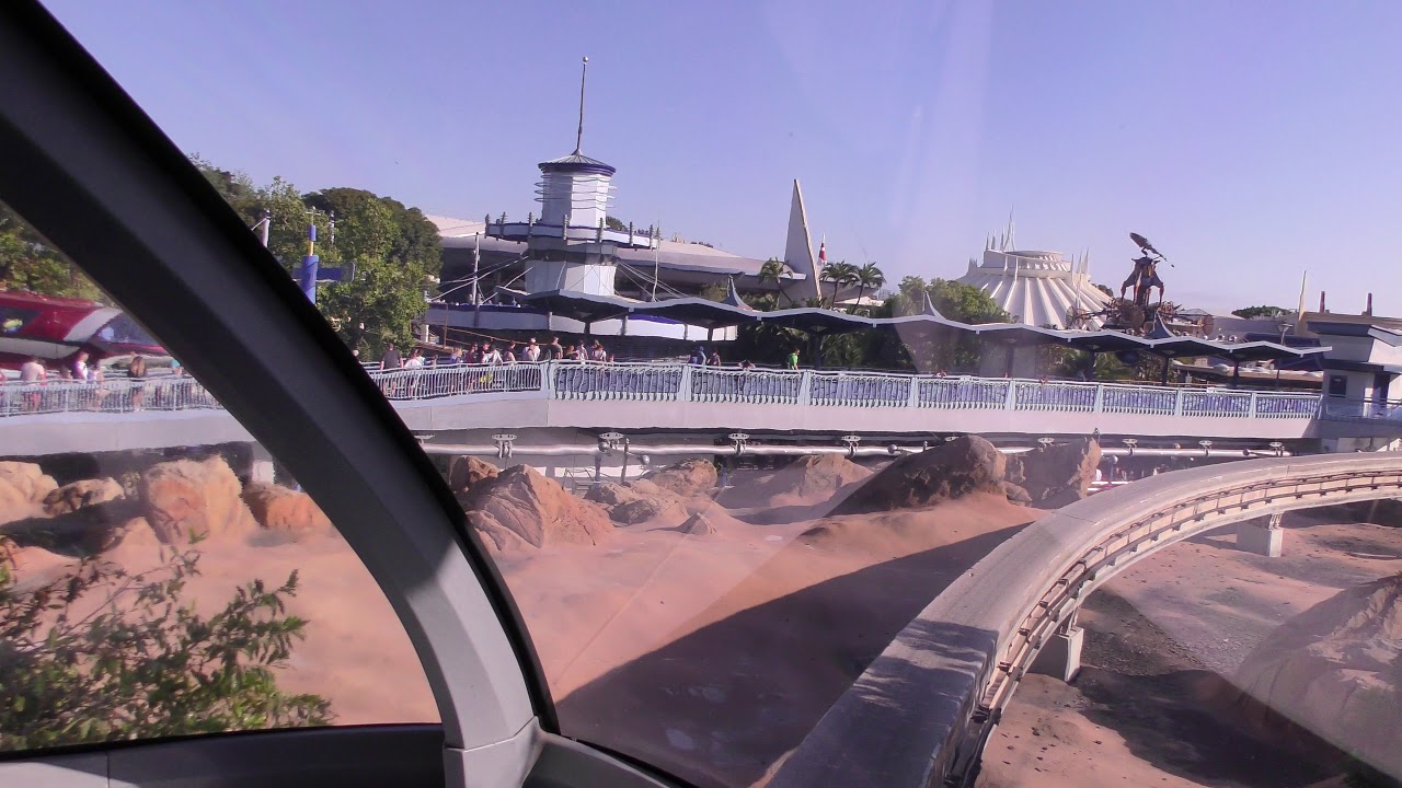 [4K] Disneyland Monorail Downtown Disney--Tomorrowland