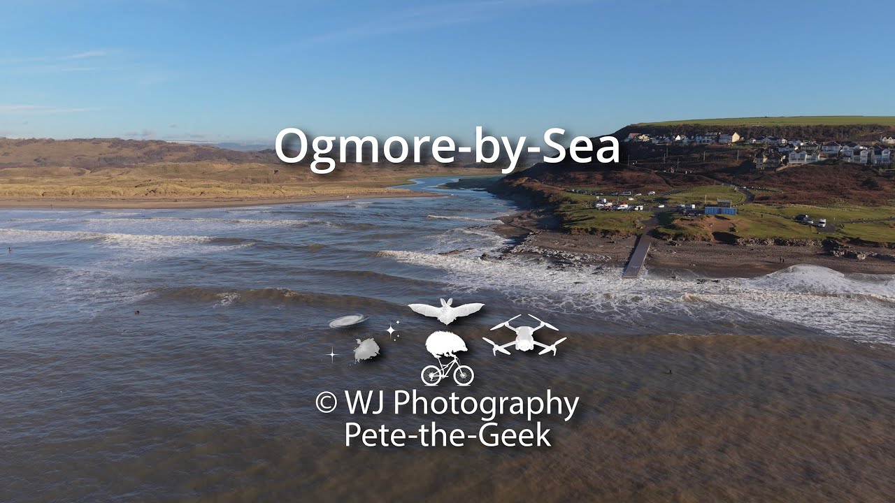 GORGEOUS Ogmore-by-Sea beach drone flight #drone #dji #beach #surfing #surf #bluesky
