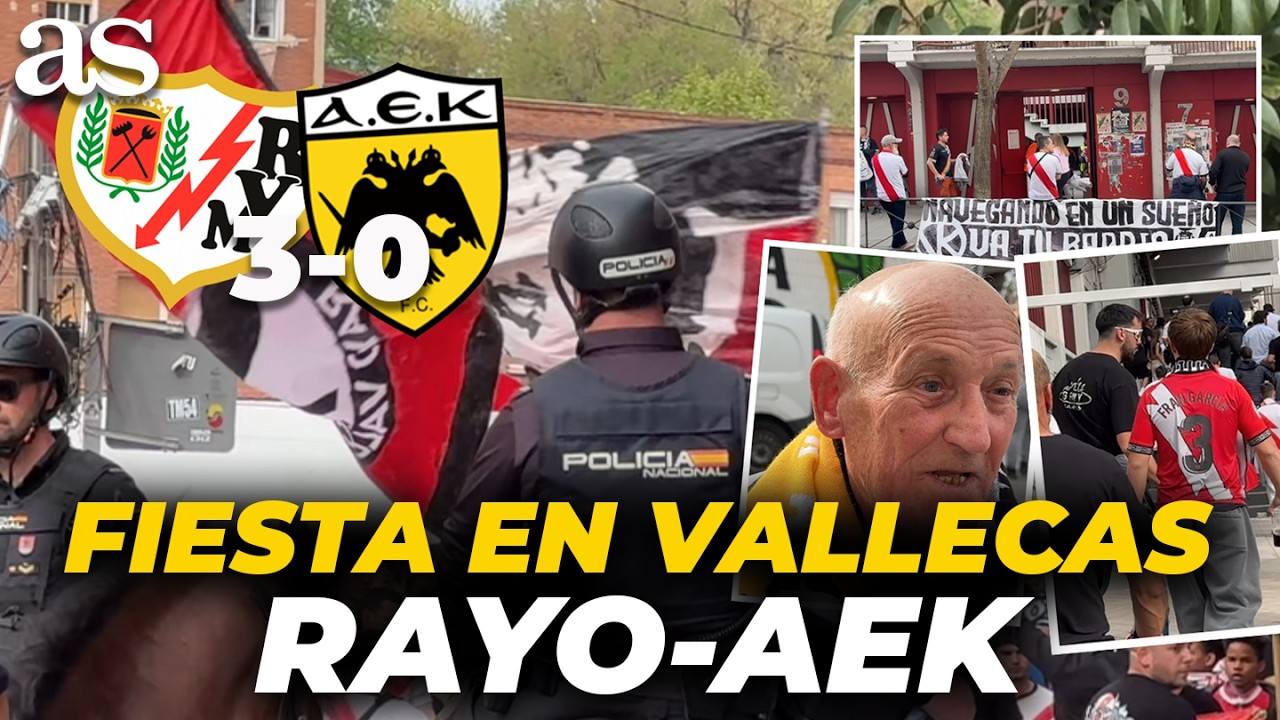 AMBIENTE BRUTAL en VALLECAS: RAYO VALLECANO 3-0 AEK ATENAS | Una NOCHE HIST&Oacute;RICA