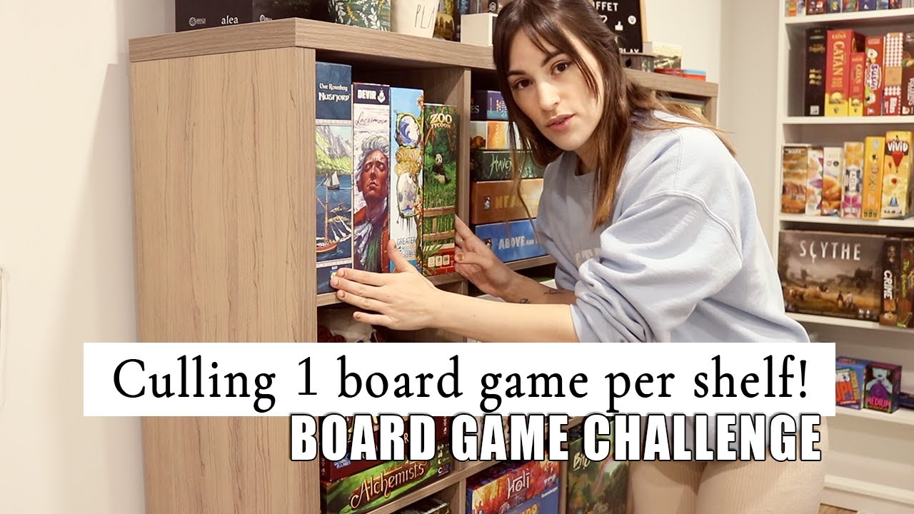 Culling 1 Board Game Per Shelf! | BOARD GAME CHALLENGE