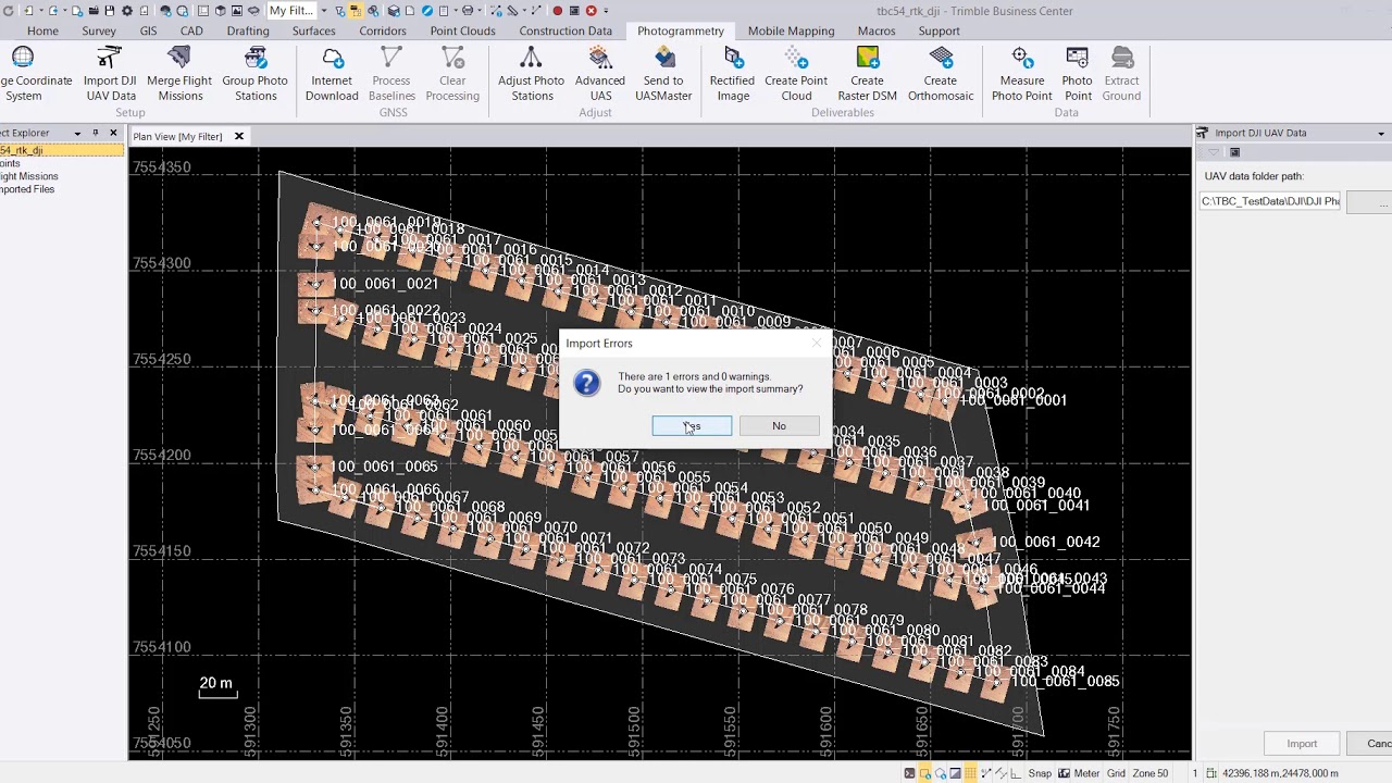 DJI Phantom 4 RTK - TBC Baseline Processing with T02