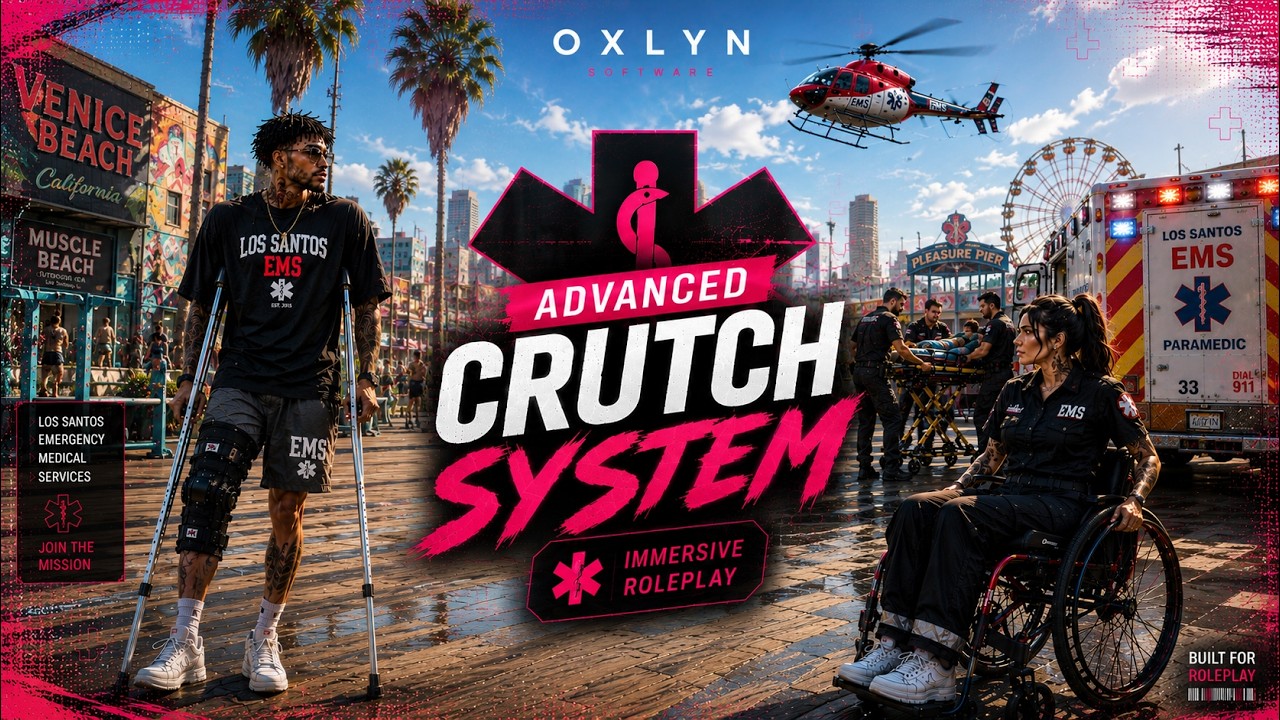 FiveM Script | Advanced Crutch System [ESX/QB/QBOX] 🩼🦽