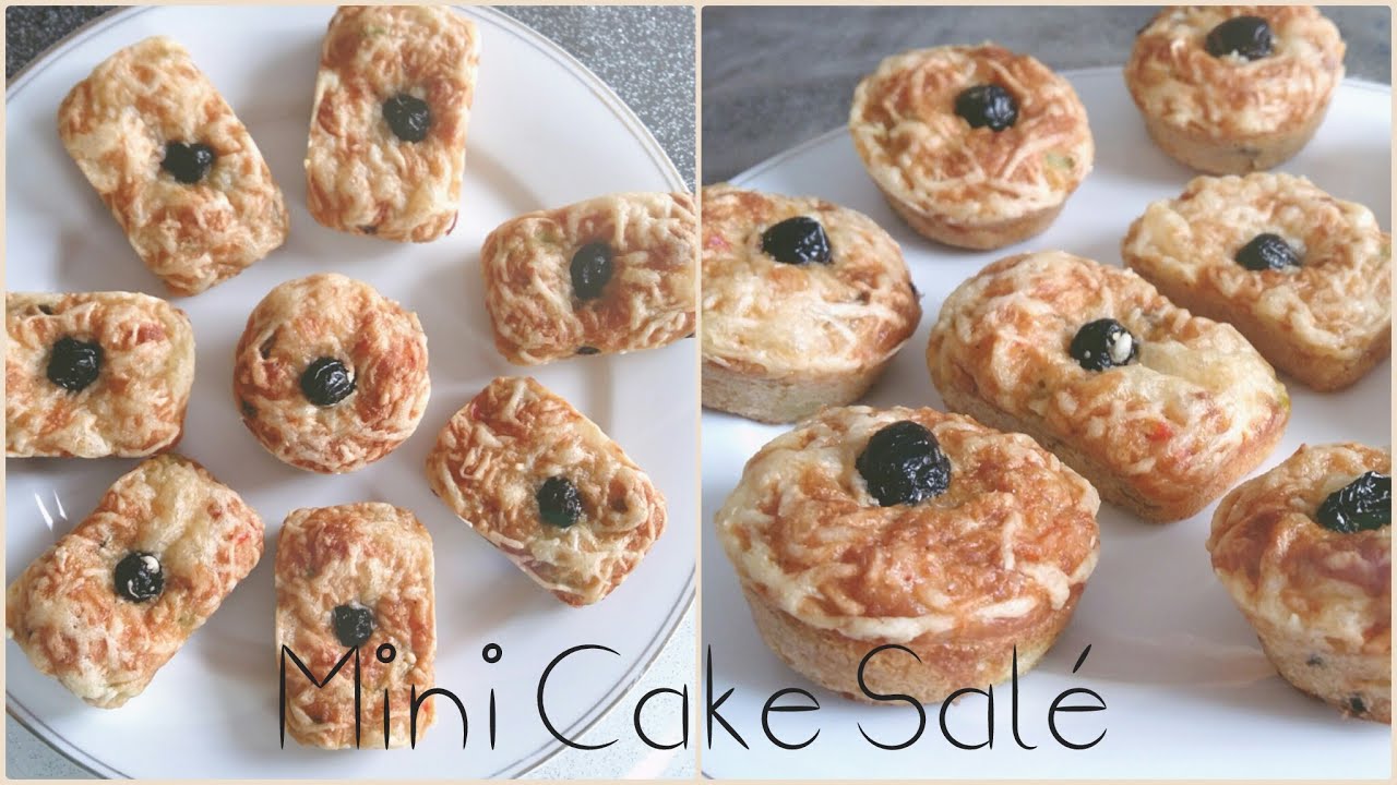 Mini cake salé🌟 aux olive , thon , poivron recette facile et rapide