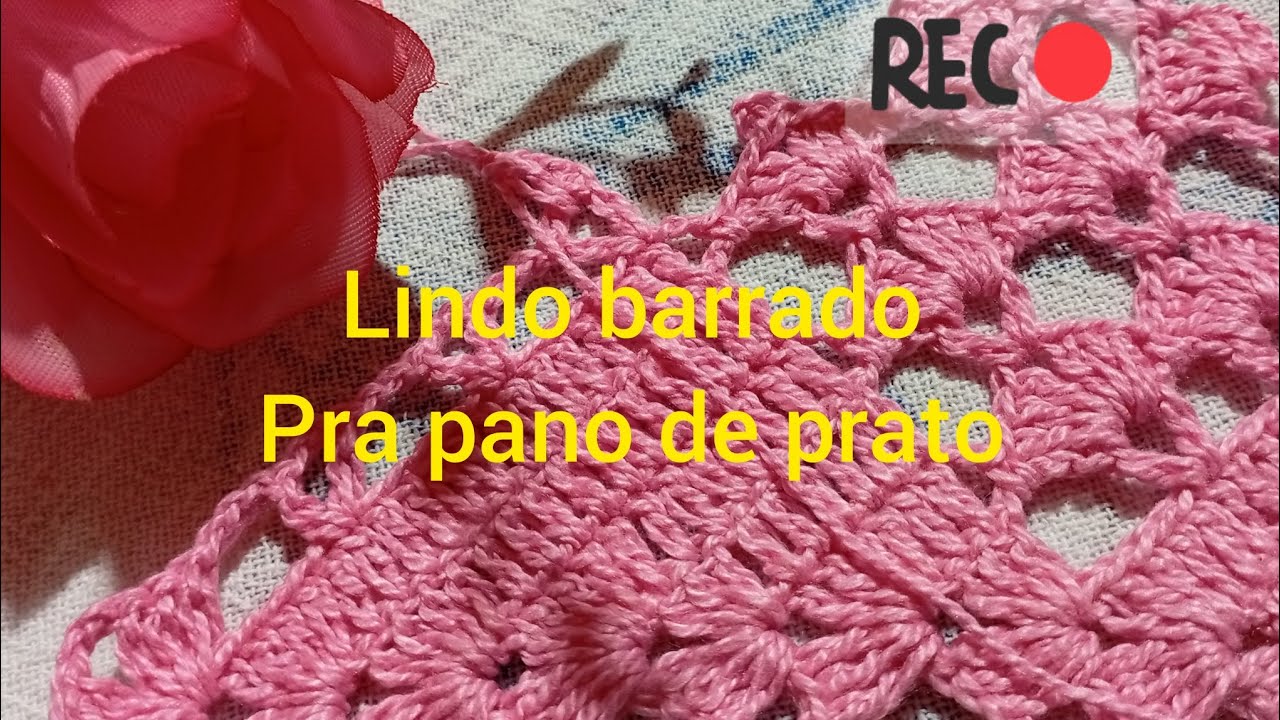 Passo a passo desse lindo Barrado em crochê 🧶🧶
