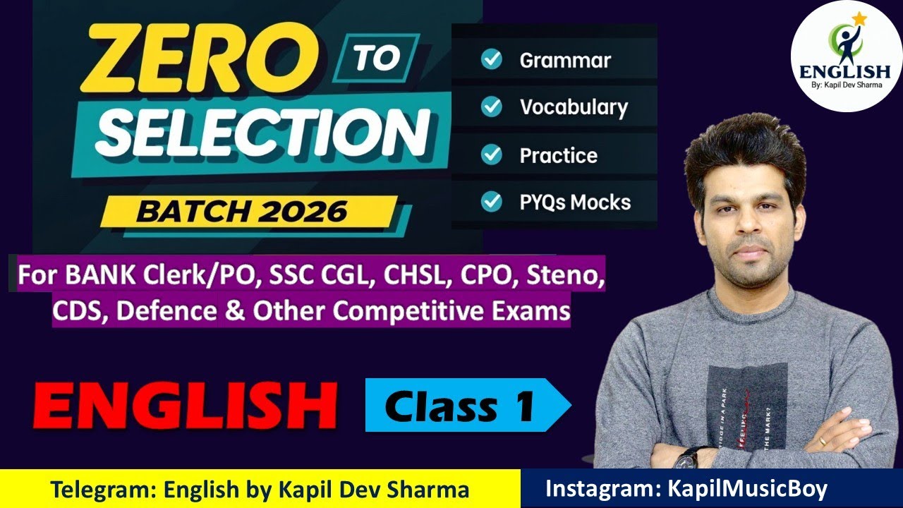 Zero to Selection Batch 2026 for SSC CGL, Stenographer, CHSL Exams Demo Class 1