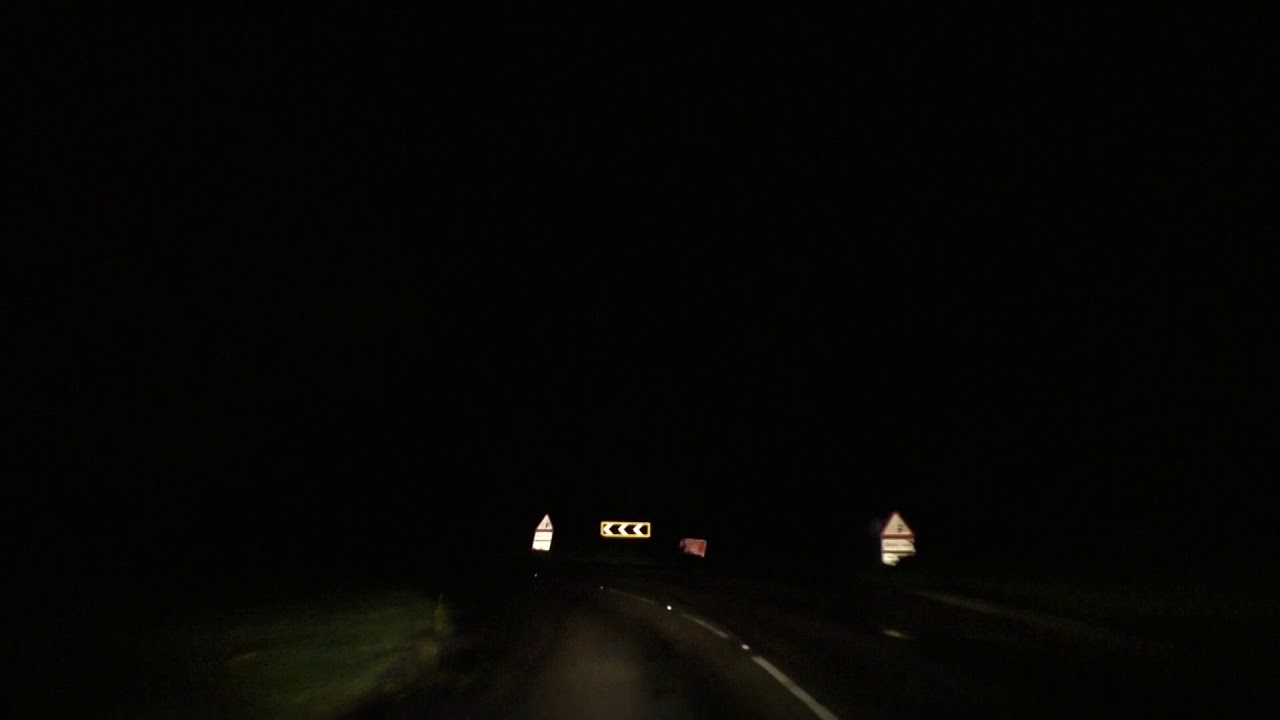 Driving At Night From East Winch To Castle Acre, King's Lynn, Norfolk, England
