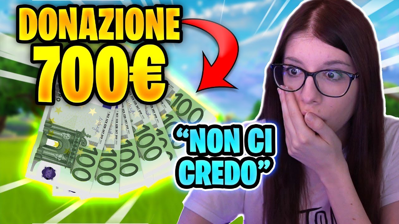 UNA VITTORIA REALE DA 700€ ! MI DONANO IN LIVE E DISTRUGGO TUTTI! FORTNITE