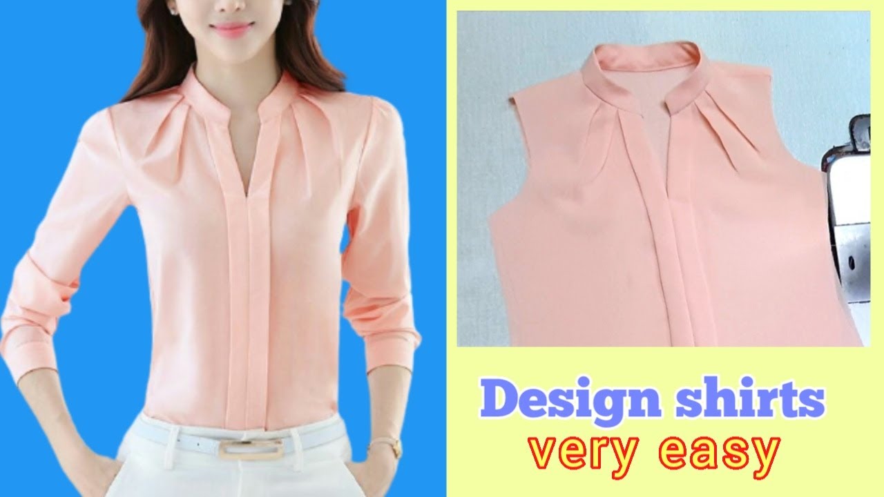 Cắt may Áo kiểu cổ xẻ V, ly xếp cực thời trang |shirt design |basic Sewing techniques |