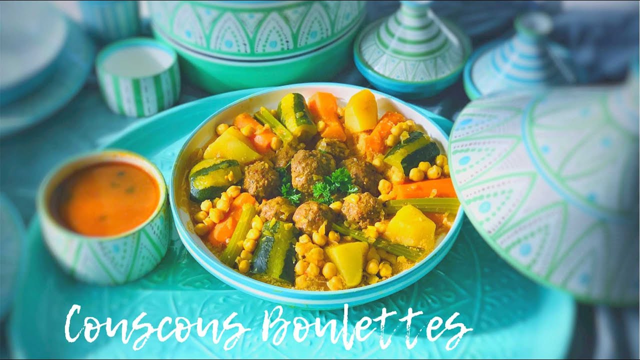 Couscous aux boulettes de viande fondantes et parfumées