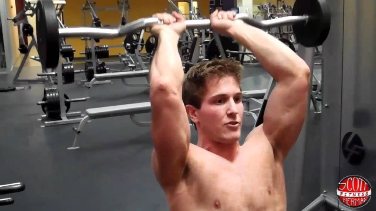 How To: Seated Overhead Tricep Extension with an EZ-Curl Bar