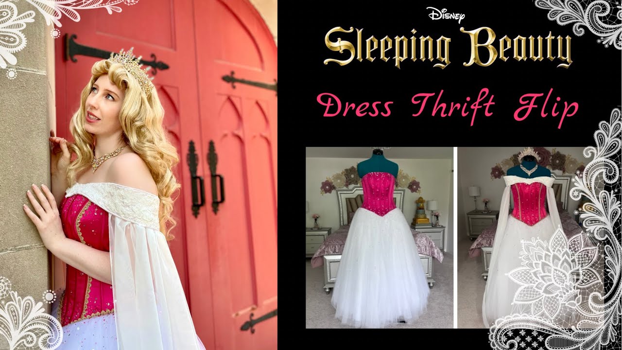 Sleeping Beauty Dress Thrift Flip ~ DIY Aurora Cosplay Ballgown ~ Princess Costume Sew With Me