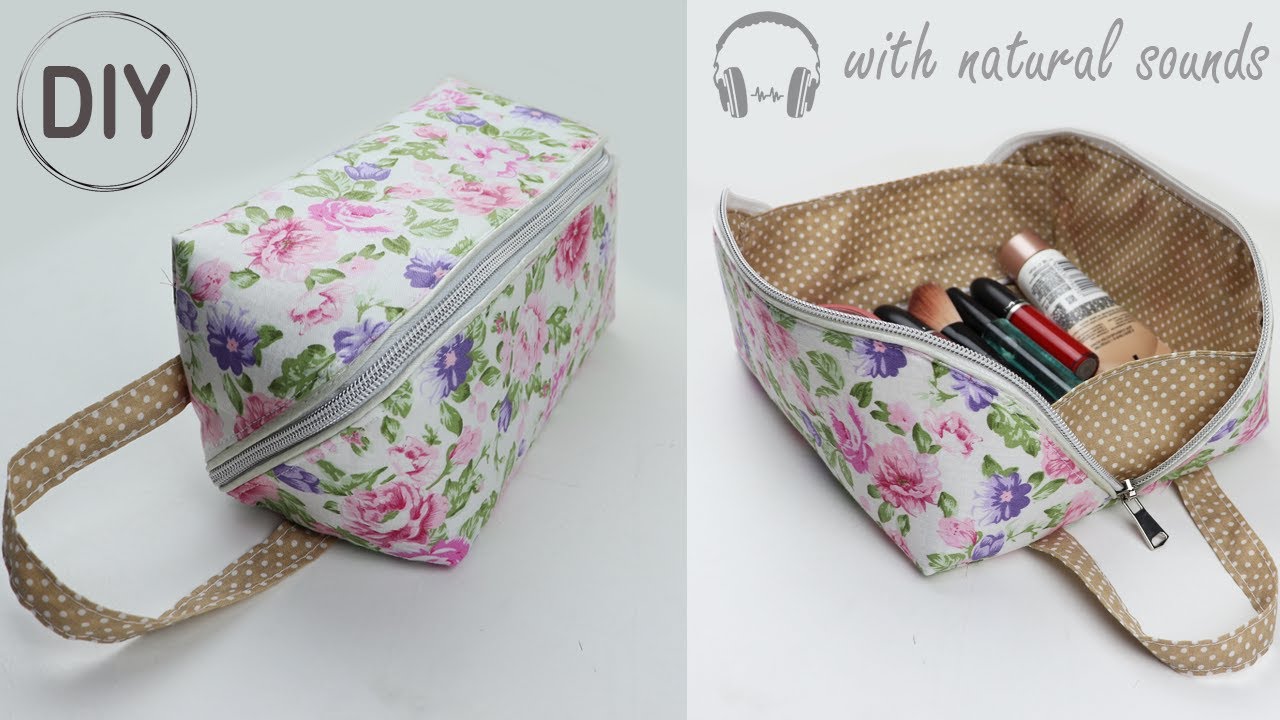 🎧 HOW TO MAKE ZIP STORAGE BAG FROM SCRATCH 🎵😍 With Natural Sounds ASMR Sewing