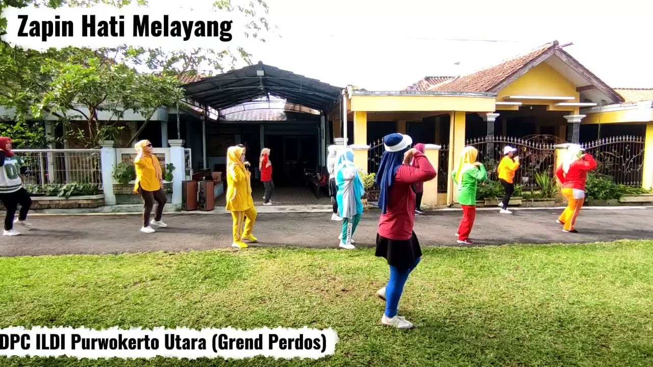 Zapin Hati Melayang / Line Dance / Choreo Henny Soepono / Demo DPC ILDI Purwokerto Utara (GKW)