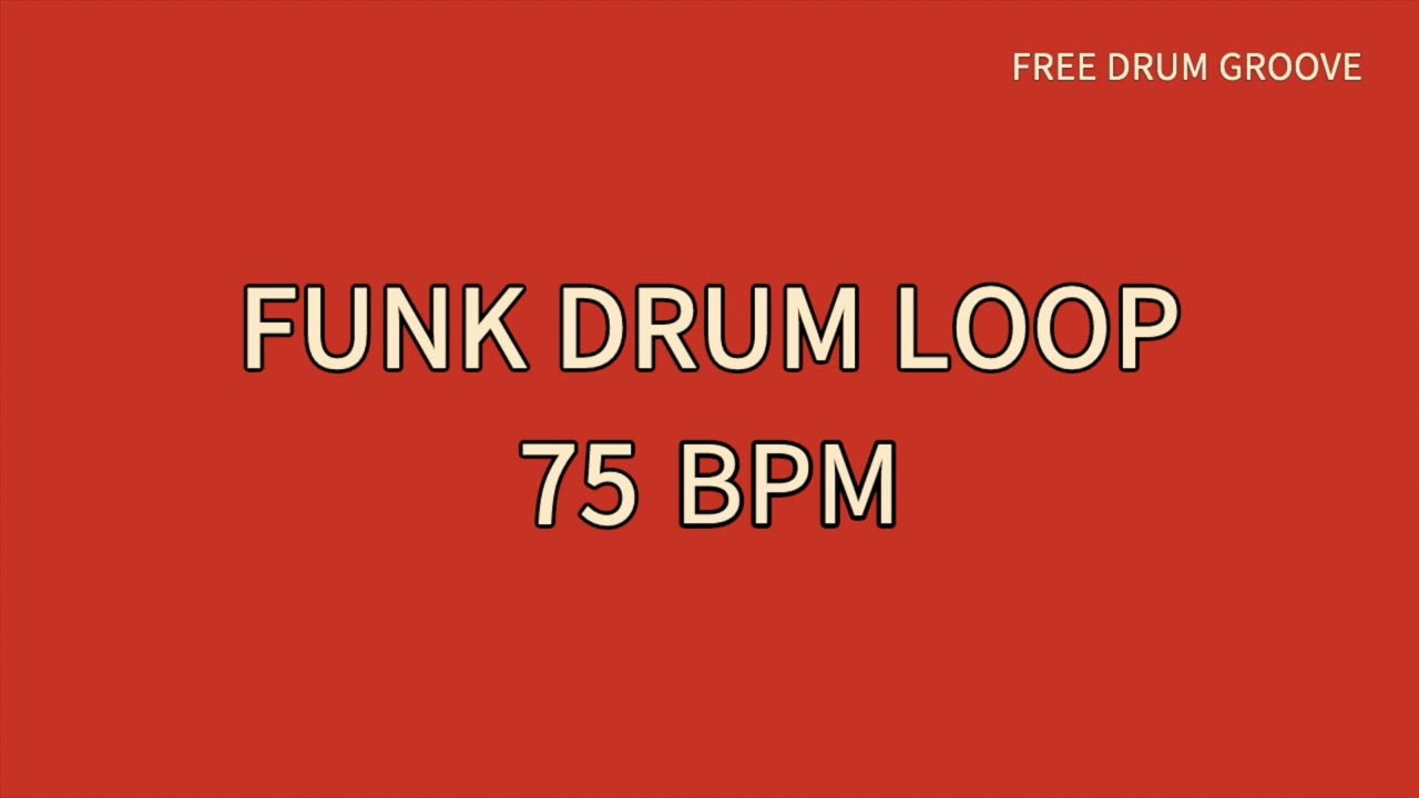 Simple FUNK DRUM 75 BPM / Drum Only / Fusion Jazz Drum