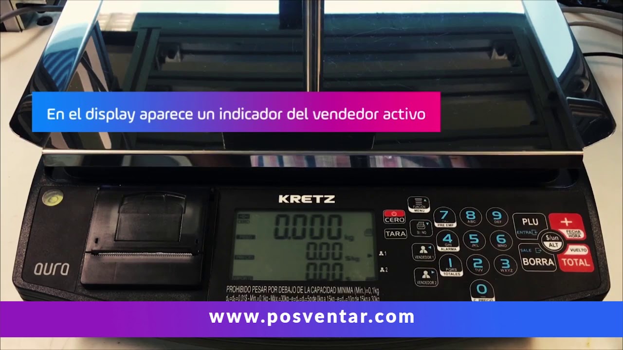Funciones Basica Kretz Aura 31kg POSVENT SOLUCIONES