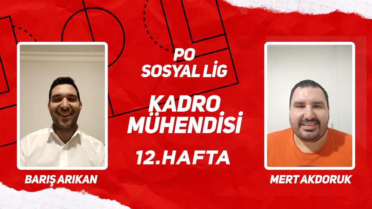 Kadro Mühendisi#180 | Sosyal Lig 12.Hafta | Trabzonspor Damgası, Volkan Demirel, F.Bahçe İlk 11'i ?
