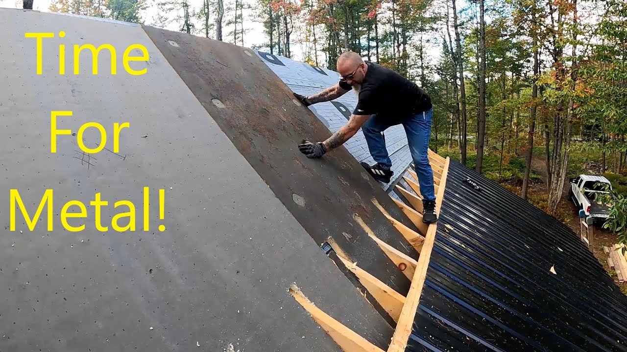 Metal Roof Install On Our Off-Grid Cabin!