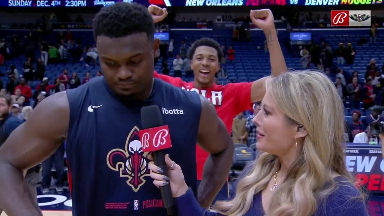 'Yeah! Go Zion!' Zion Williamson gets his interview crashed 😂