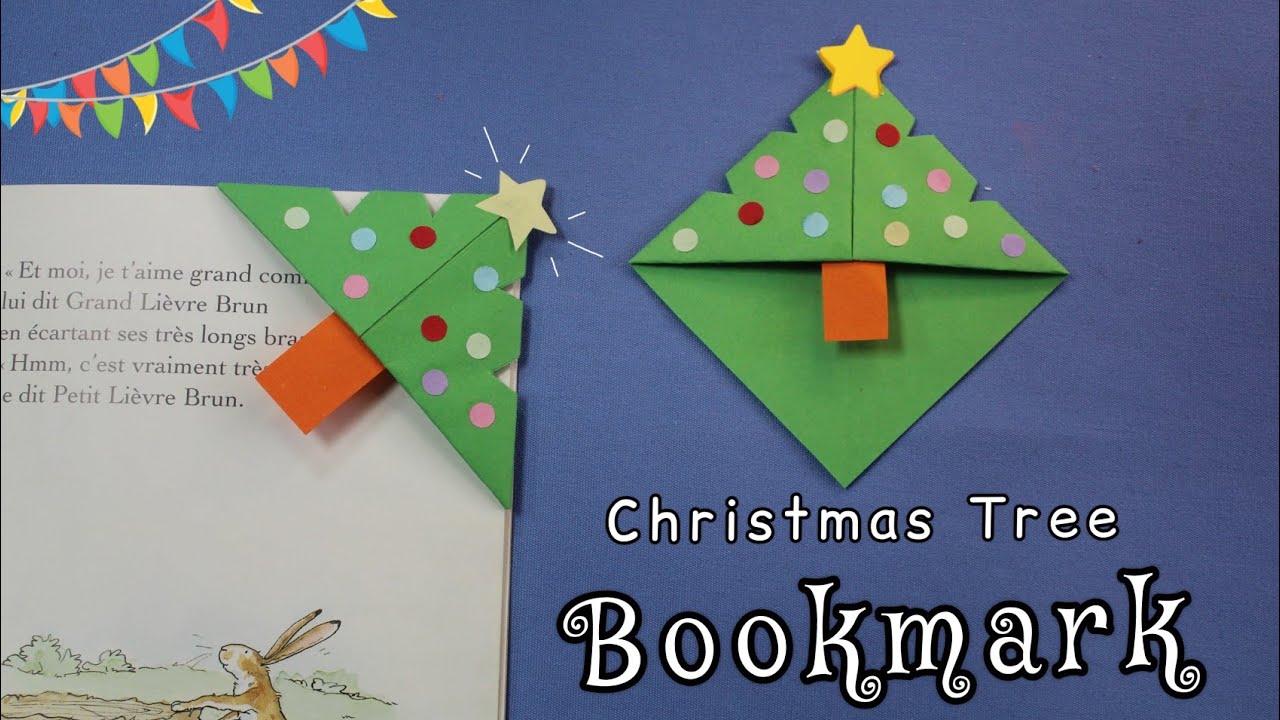 DIY Christmas Tree Bookmark | Paper Crafts #bookmark #christmas