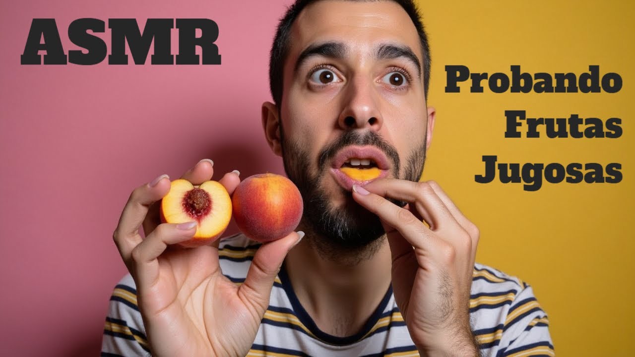 ASMR Probando Melocotón, Paraguayo y Briñón | Sonidos Jugosos y Comparativa Relajante 🍑