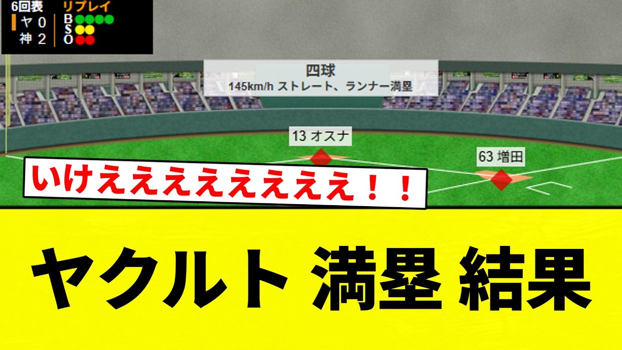【グラスラきたあああああ！！】ヤクルト 満塁 結果【プロ野球反応集】【2chスレ】【なんG】