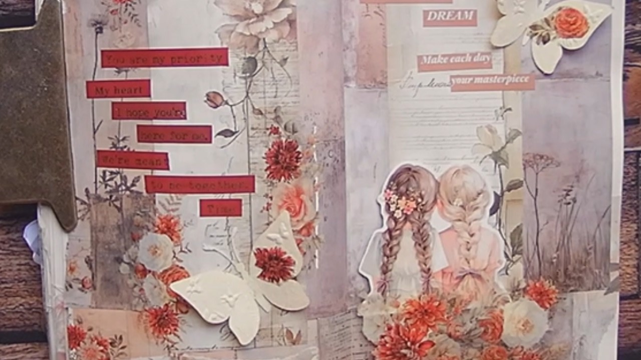 Creating a Sister-Inspired Collage | Relaxing ASMR Craft (No Talking)