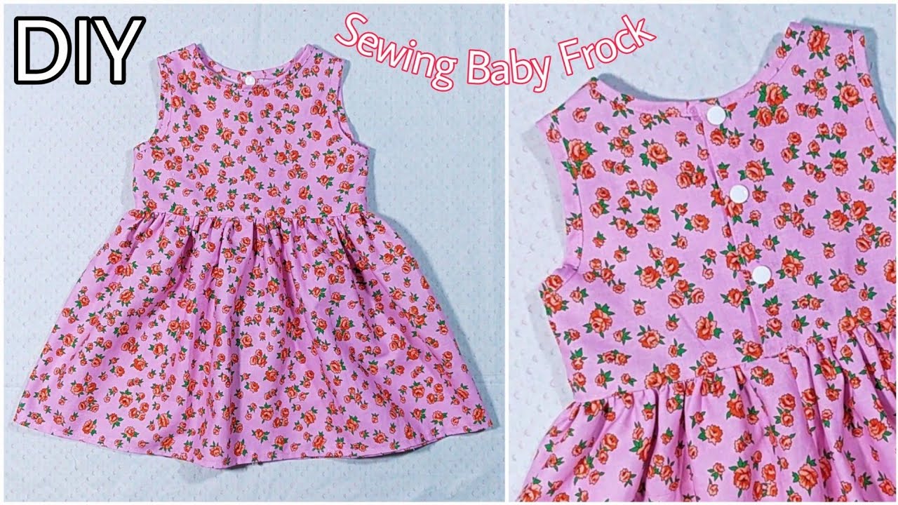 Diy Sewing Tutorial Button-up Skirts On The Back | How To Make Dresses Baby Frock