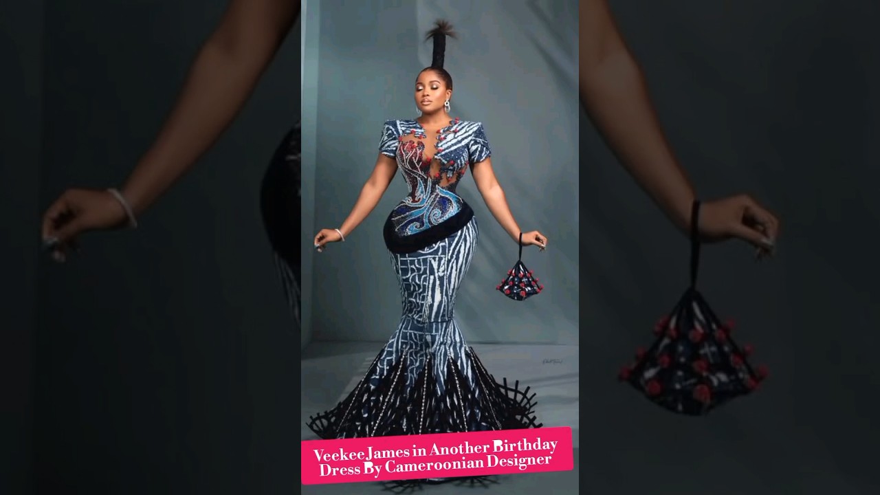 Veekee James in Another Birthday Dress By Cameroonian Designer #reflectortelevision #fashion #veekee