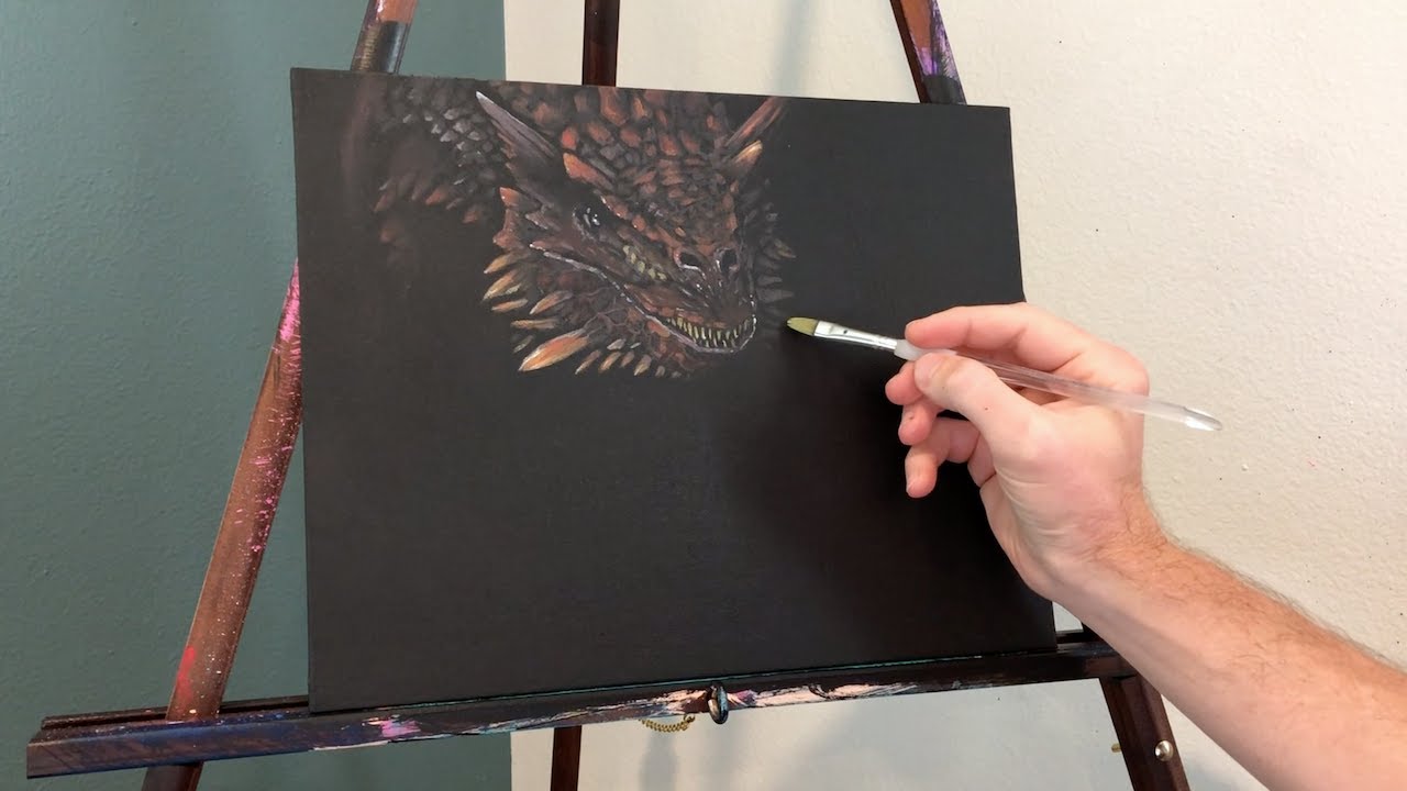 Painting a Dragon in Acrylic