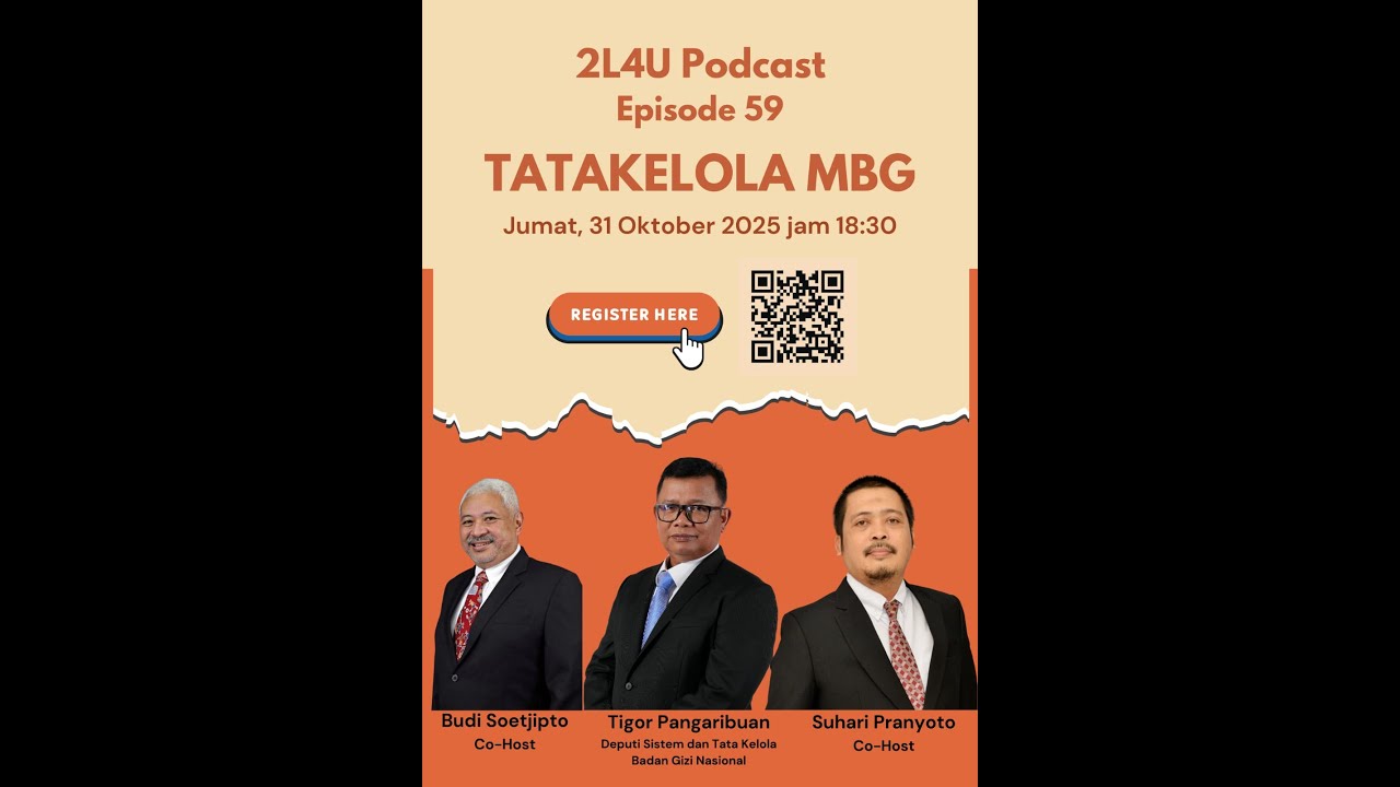 [Segmen 2: Tata Kelola MBG] Satu Jam Bersama Tigor Pangaribuan, Deputi Sistem dan Tata Kelola BGN