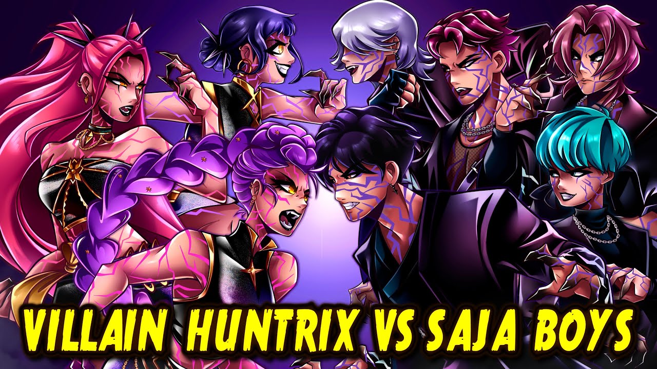 VILLAIN HUNTRIX VS SAJA BOYS SONG - Takedown | KPop Demon Hunters Animation |【By MilkyyMelodies】