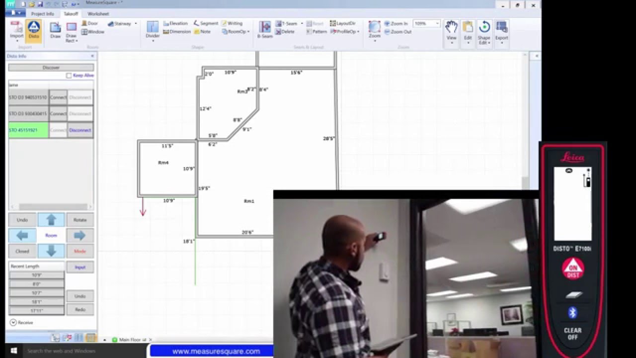 Create estimation diagram with MeasureSquare2016 & Disto e7100i