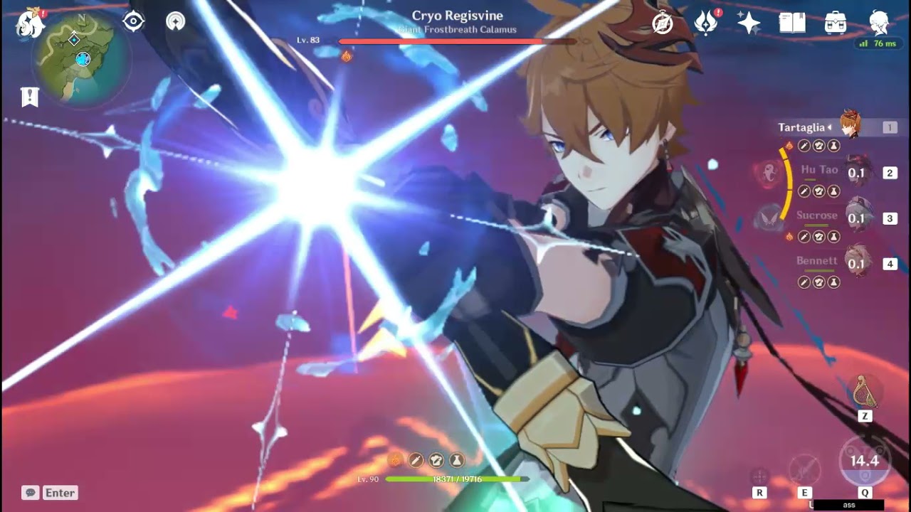 lvl 90 C0 Tartaglia Prototype Crescent(with food buff)