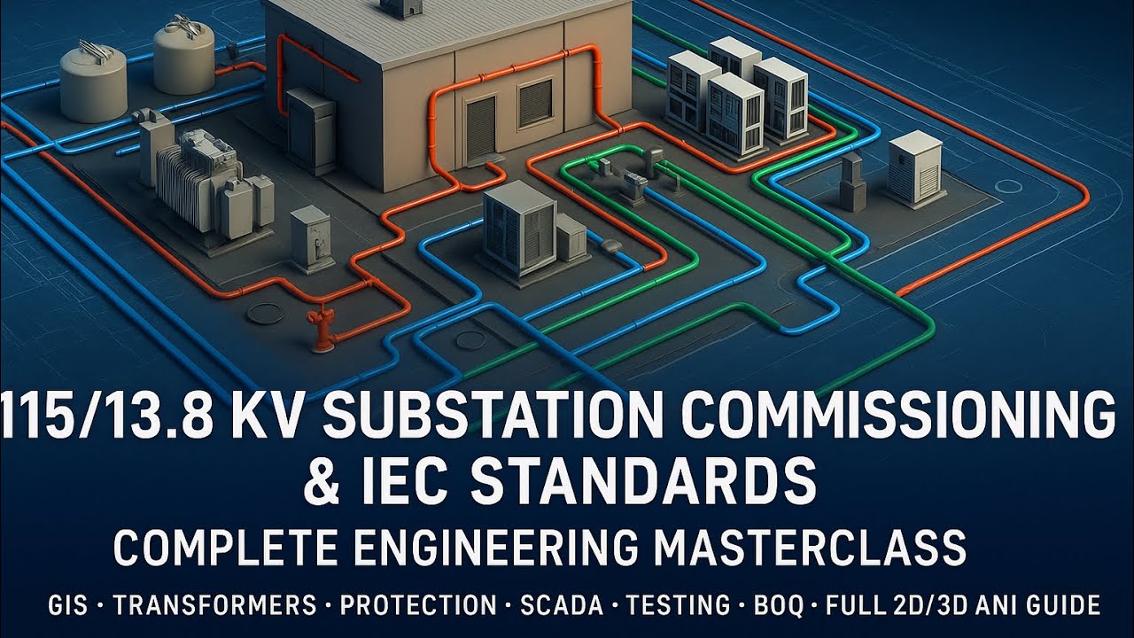 115/13.8 kV Substation Commissioning, IEC Standards:i GIS,Transformers,Protection, SCADA, Cable Test
