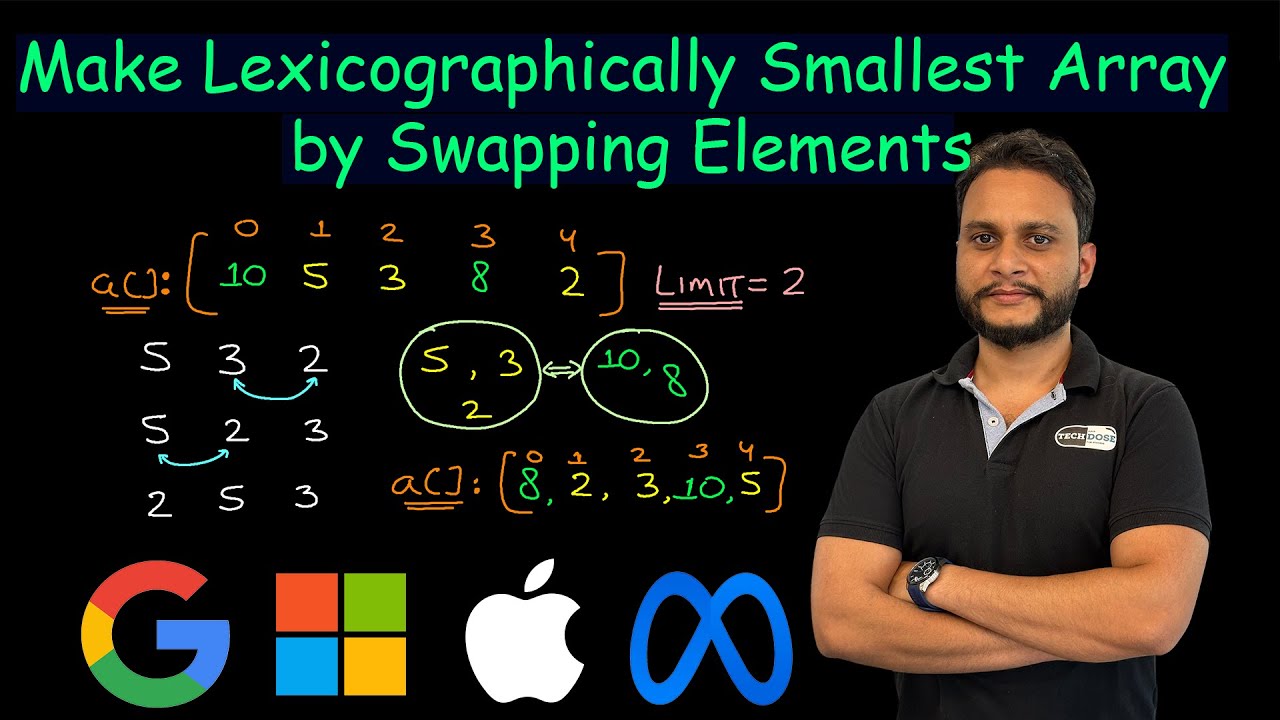 Make Lexicographically Smallest Array by Swapping Elements | Leetcode 2948