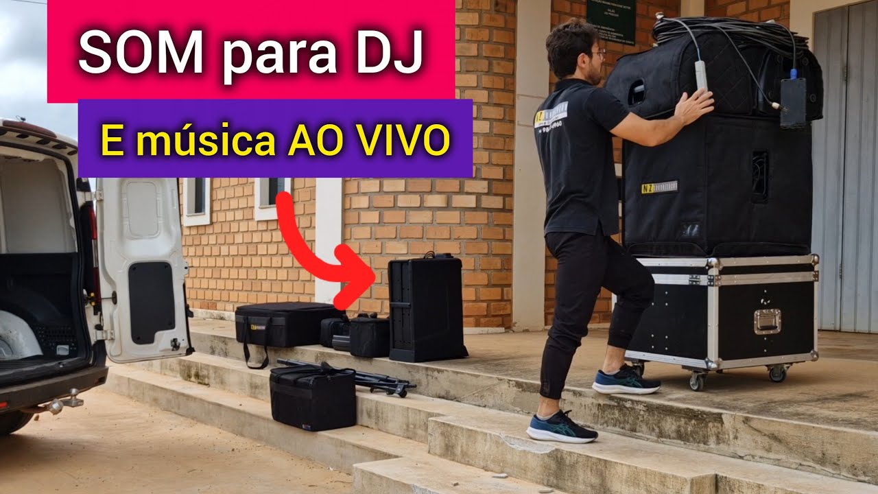 Instalação de SOM e ILUMINAÇÃO para DJ e MÚSICA AO VIVO!!! 