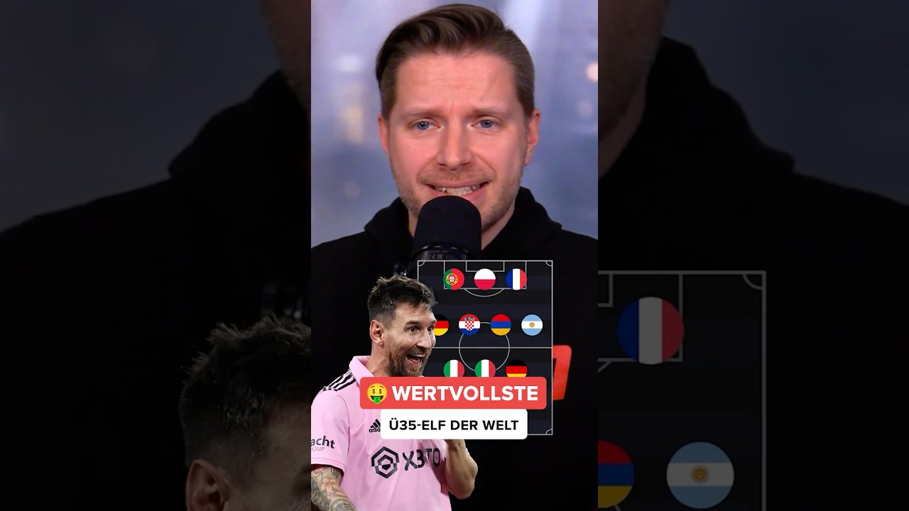 Mit Messi & Ronaldo: Die wertvollste &Uuml;35-Elf der Fu&szlig;ballwelt 💰 #shorts #ansapanier