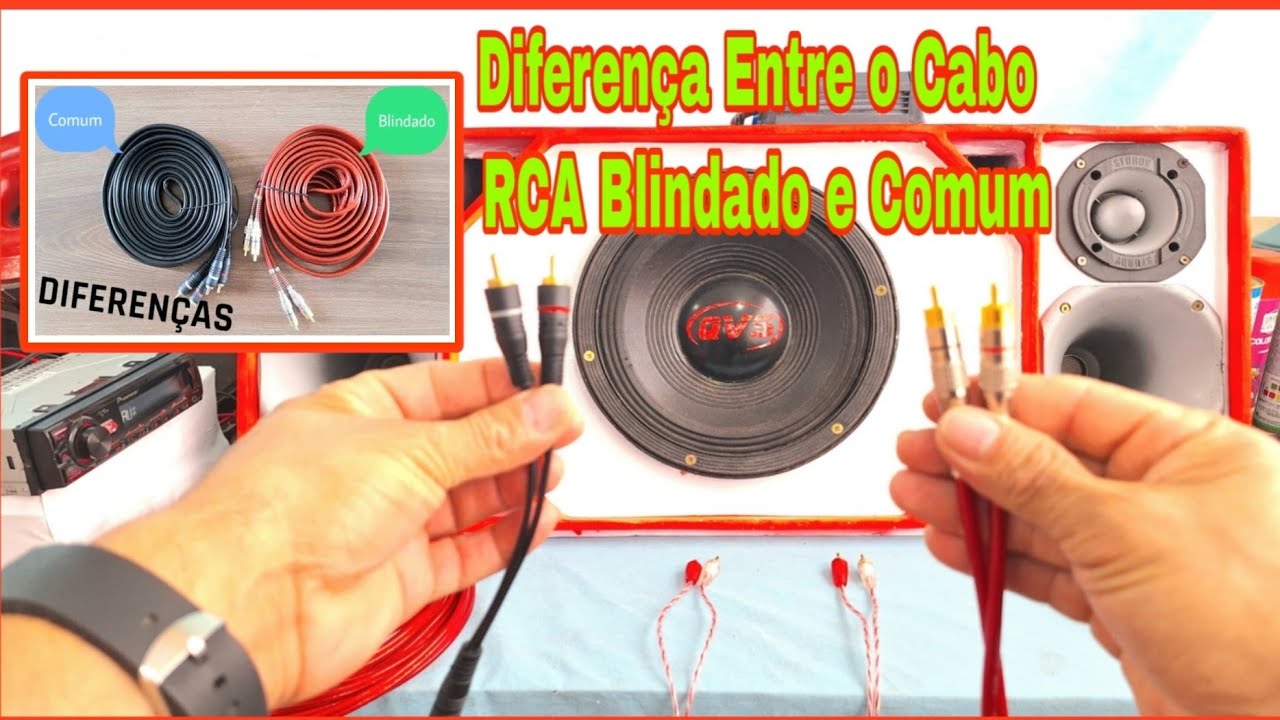 DIFERENÇA ENTRE O CABO RCA BLINDADO E COMUM  #somautomotivo