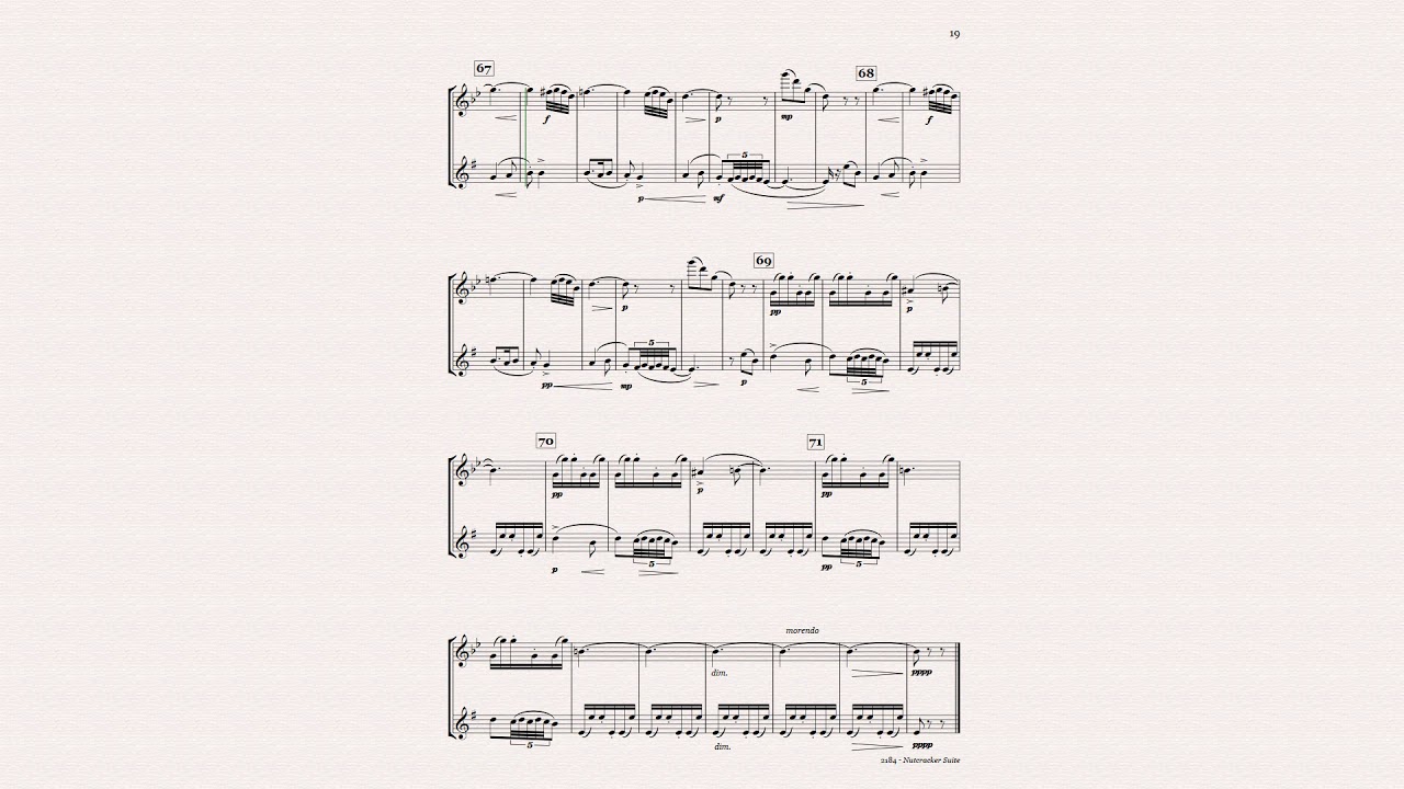 Nutcracker Suite for Flute/Saxophone Duet Christmas Sheet Music