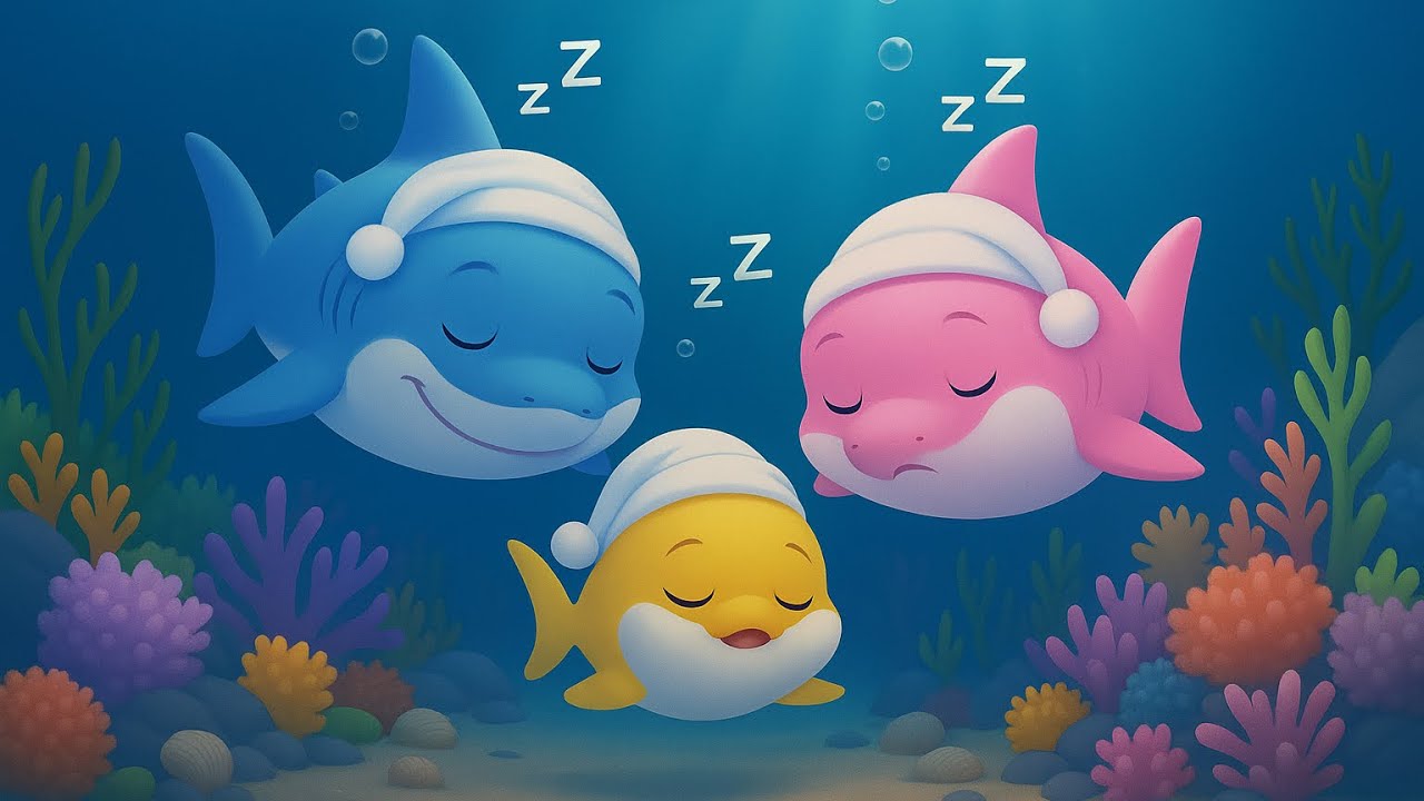 Baby Shark 🦈 | Gentle Heart Melodies | Lullaby for Kids | 3D Cartoon