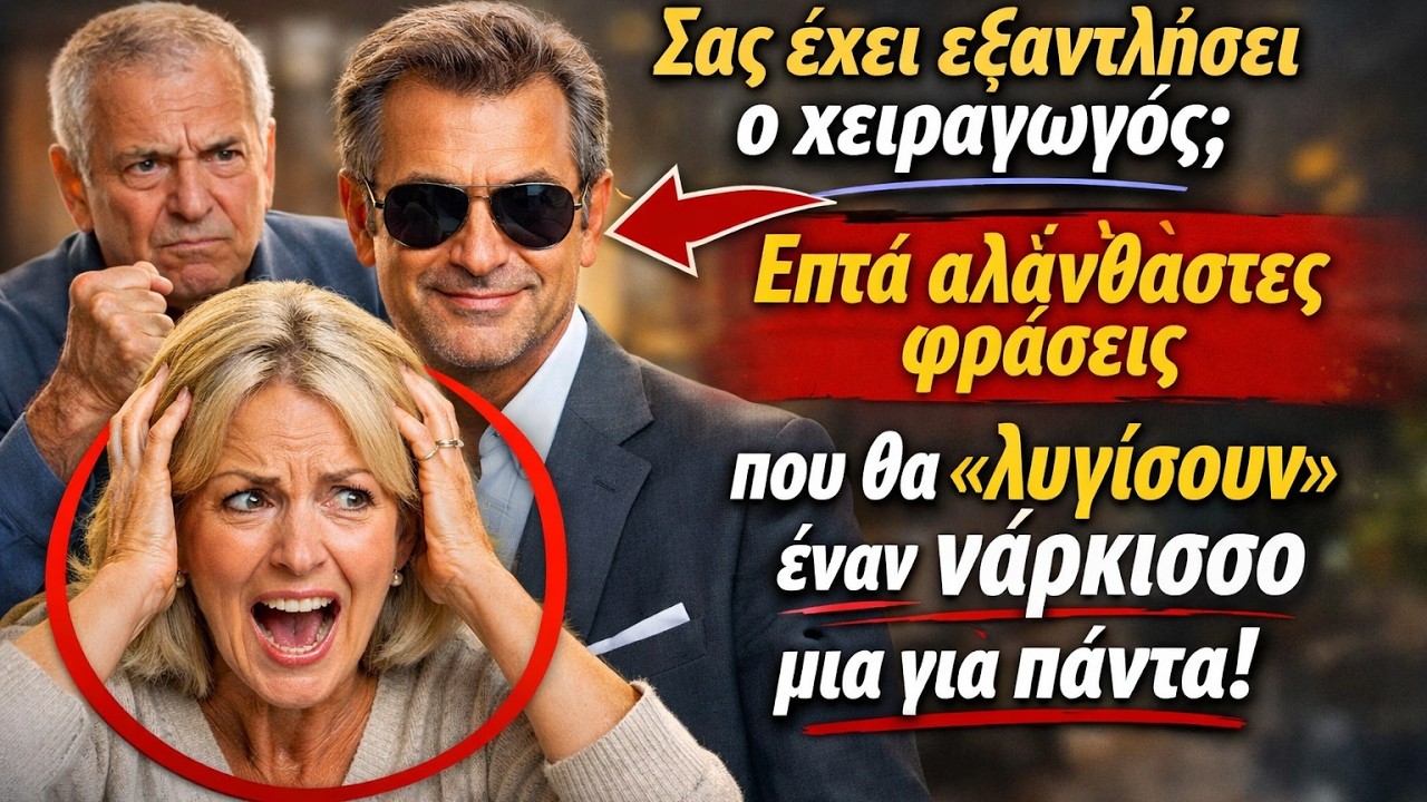 Σας έχει εξαντλήσει ο χειραγωγός; Επτά αλάνθαστες φράσεις που θα «λυγίσουν» έναν νάρκισσο μια για π