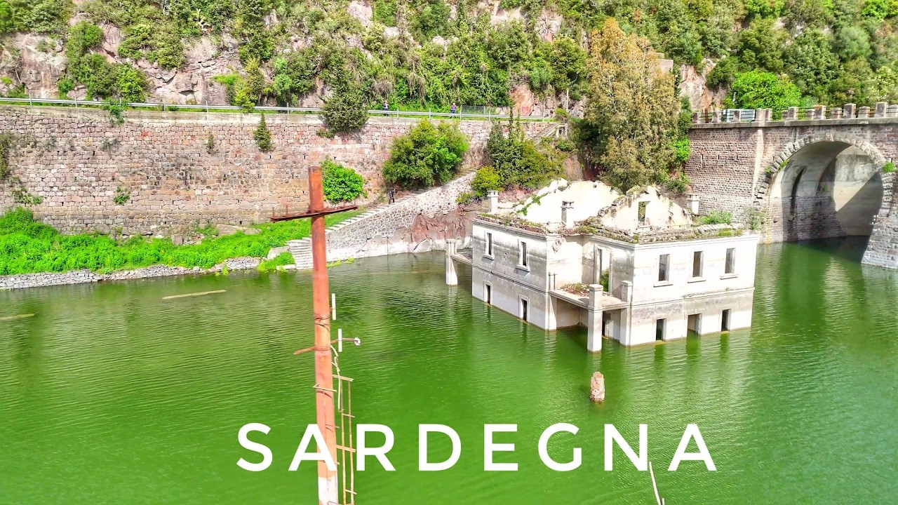 Diga Santa Chiara (Ula Tirso) un punto panoramico sul Lago Omodeo Sardegna 4k