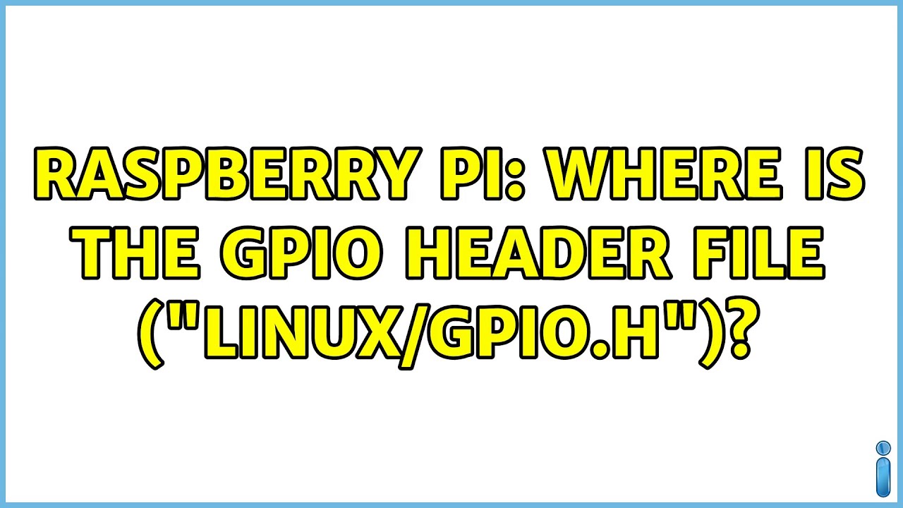 Raspberry Pi: Where is the GPIO header file (
