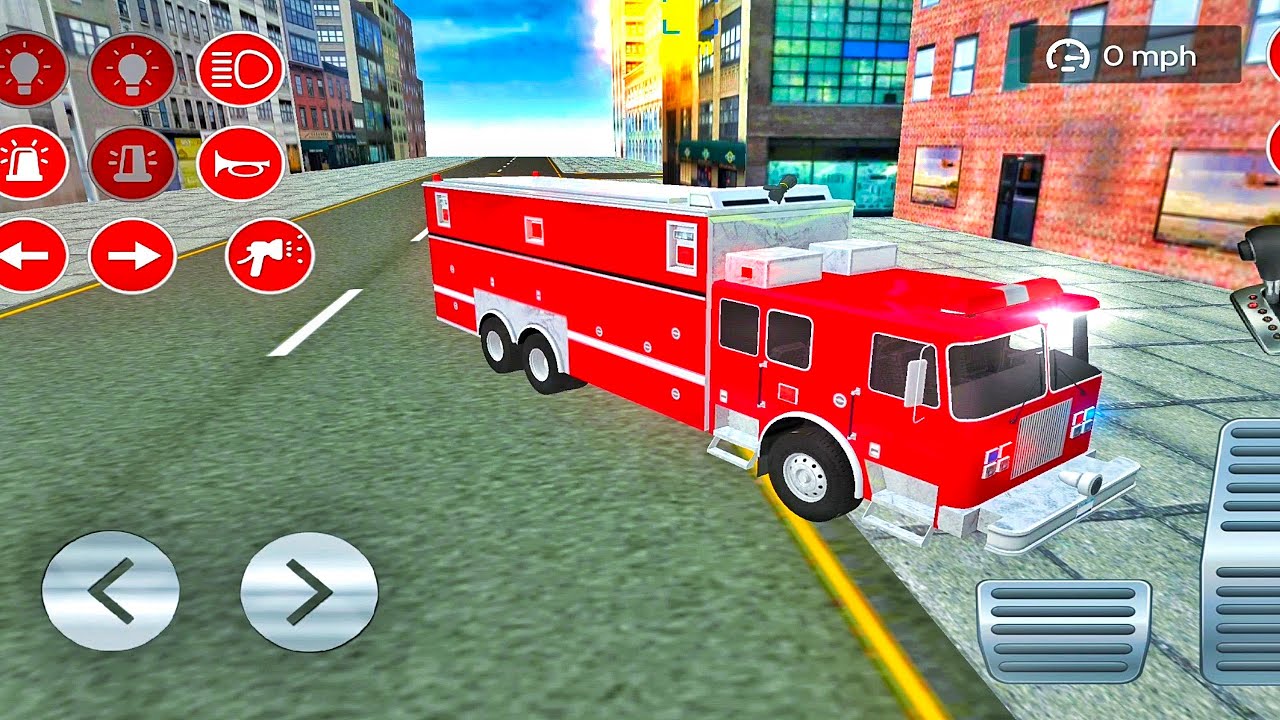 Real Fire Truck Driving Simulator 2022 -New Fire Fighting Fireman's Daily Job - Android Gameplay